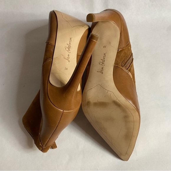 Sam Edelman Bradley Brown Leather Suede Booties - Picture 9 of 11